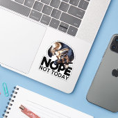Nope Not German Shepherd Aufkleber (Laptop mit iPhone)