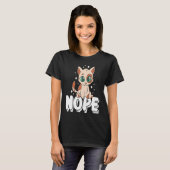 Nope Not heute Lazy Cat Kitten T-Shirt (Vorne ganz)