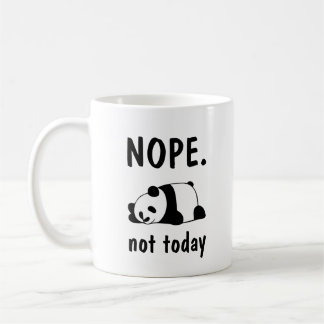 Nope Not heute Lazy Panda T-Shirt Kaffee Tasse