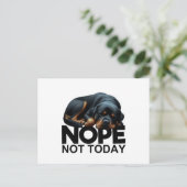Nope Not Rottweiler Postkarte (Stehend Vorderseite)
