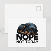 Nope Not Rottweiler Postkarte (Vorne/Hinten)