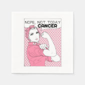 Nope not Today Cancer Breast Cancer Cancer Awarene Serviette (Vorderseite)