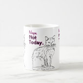 Nope not Today Cat Zeichnend Illustration Kaffeetasse (Mittel)