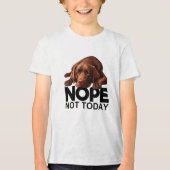 Nope Not Today Chocolate Labrador Tri-Blend Shirt (Vorderseite)