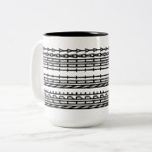 Nope Not Today Decorative Ornament Art Zweifarbige Tasse (Vorderseite Links)