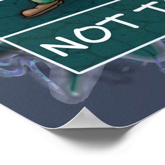 Nope Not Today mematuring Grumpy Gnome poster (Ecke)