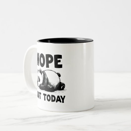 Nope not Today Panda Bear Zwei-Tone-Kaffee-Tasse Zweifarbige Tasse (Vorderseite Links)