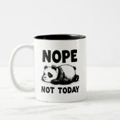 Nope not Today Panda Bear Zwei-Tone-Kaffee-Tasse Zweifarbige Tasse (Links)