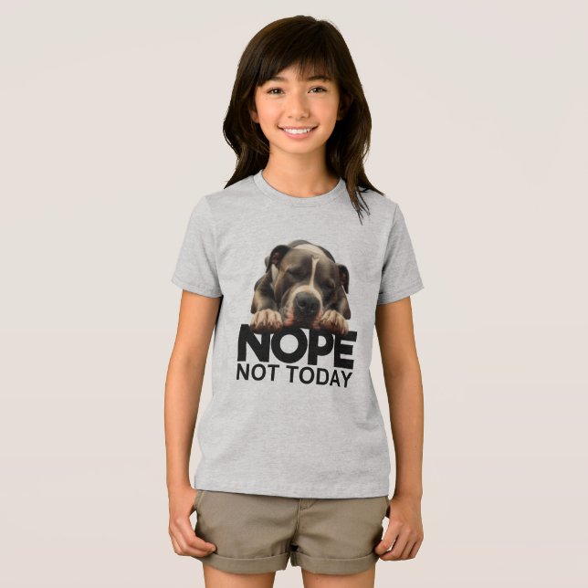 Nope not Today Pitbull Tri-Blend Shirt (Vorderseite Voll)
