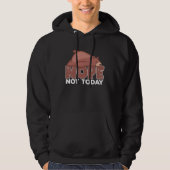 Nope Not Today Sleeping Grizzly Bear Animal Hoodie (Vorderseite)