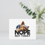 Nope Not Today Yorkshire Terrier Postkarte (Stehend Vorderseite)