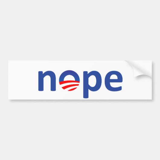 Nope Obama Autoaufkleber (Vorne)