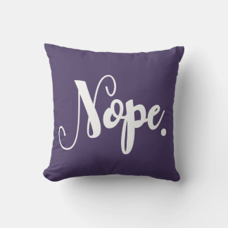 Nope or Yep Funny zweiseitig handschrift Word Art Kissen