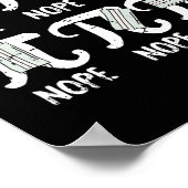 Nope Pi Day Funny Face Mask Teacher Student Quark Poster (Ecke)