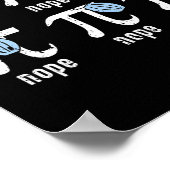 Nope Pi Day Funny Face Maske Math Dozent Student Q Poster (Ecke)
