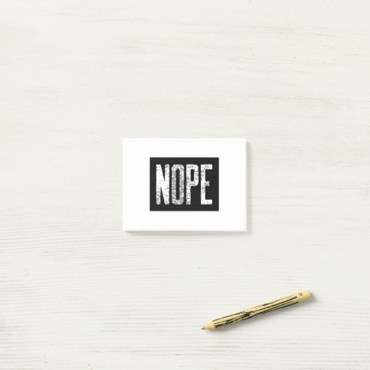 NOPE POST-IT KLEBEZETTEL (Auf Schreibtisch)