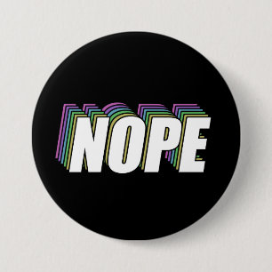 NOPE Projekted Layered Rainbow Button