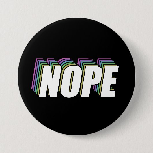 NOPE Projekted Layered Rainbow Button (Vorderseite)