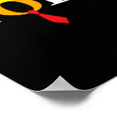 Nope Red Tie Trump Wig Orange Face Funny Anti Tru  Poster (Ecke)