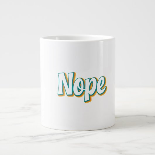 Nope Retro Jumbo-Tasse (Vorderseite)
