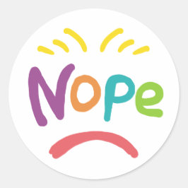 Nope Runder Aufkleber