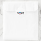 Nope Runder Aufkleber (Tasche)