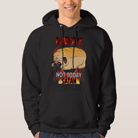 Nope Satan Mops Hoodie (Vorderseite)
