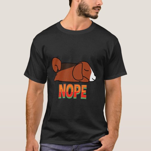 Nope Sleeping Beagle T-Shirt (Vorderseite)