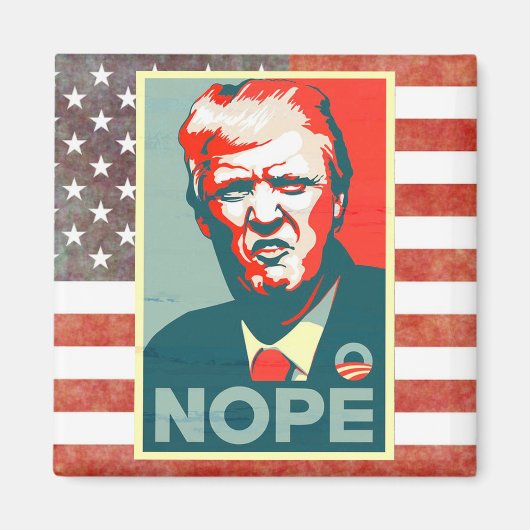 Nope to Donald Trump als Präsident Magnet (Vorne)