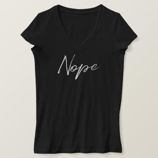 Nope trendig schwarz schlank passen Shirt für Frau (Design vorne)