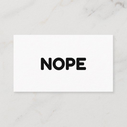 NOPE VISITENKARTE (Vorderseite)