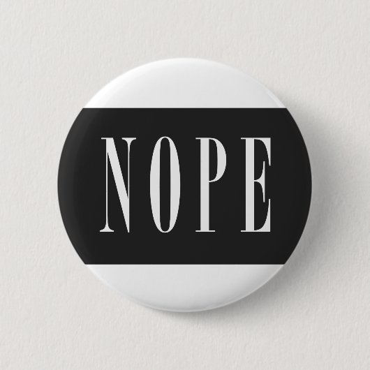 NOPE - Weiße Blackbox Button (Vorderseite)