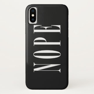 Nope weißer Text-Telefon-Kasten Case-Mate iPhone Hülle