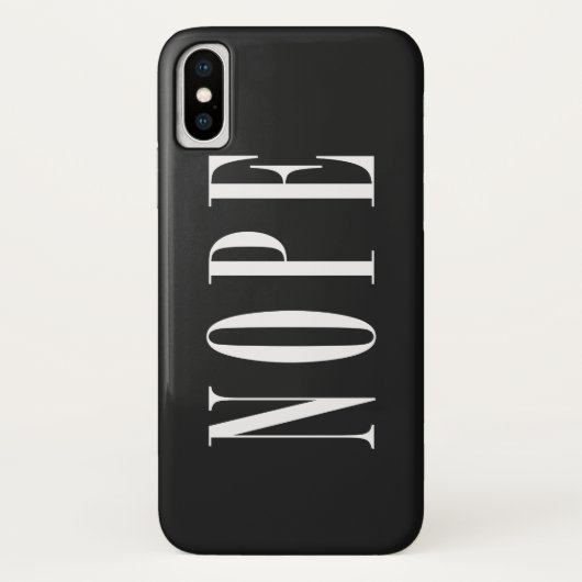 Nope weißer Text-Telefon-Kasten Case-Mate iPhone Hülle (Rückseite)