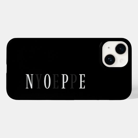 Nope Yep Minimalistisch Case-Mate iPhone Hülle (Rückseite (Horizontal))