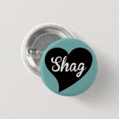 Noppe-schwarzer Herz-Pfau Button (Vorne & Hinten)