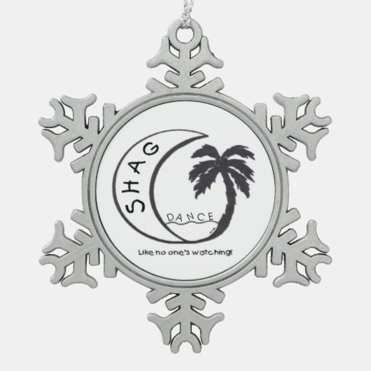 Noppe-Tanz-Verzierung Schneeflocken Zinn-Ornament (Vorderseite)