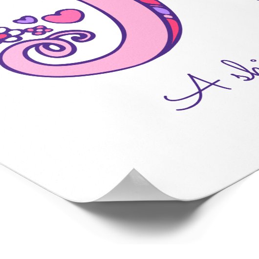 Nora Buchstabe N Mädchenname und bedeutet Poster (Ecke)