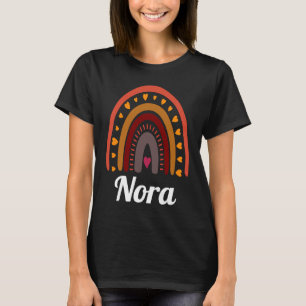Nora Colorful Rainbow womengirlbaby Name Idee T-Shirt