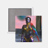 NORA CYBER WARRIOR MIT MAKAW MAGNET (Vorderseite/Rückseite)