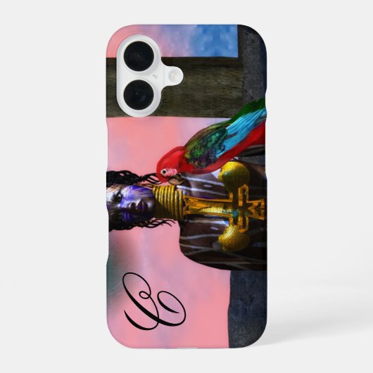 NORA CYBER WARRIOR MONOGRAM Science Fiction iPhone 16 Hülle (Rückseite)