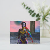 NORA CYBER WARRIOR POSTKARTE (Stehend Vorderseite)