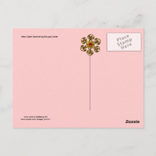 NORA CYBER WARRIOR POSTKARTE (Rückseite)