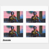 NORA CYBER WARRIOR RECHTECKIGER AUFKLEBER (Blatt)