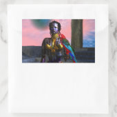 NORA CYBER WARRIOR RECHTECKIGER AUFKLEBER (Tasche)