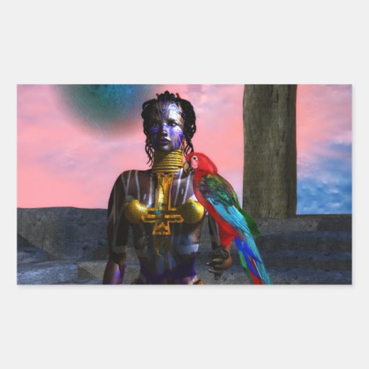 NORA CYBER WARRIOR RECHTECKIGER AUFKLEBER (Vorderseite)