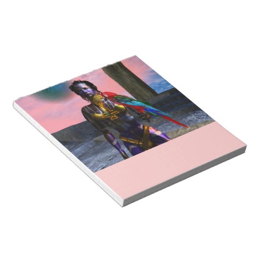 NORA CYBER WARRIOR UND MAKAW-Science Fiction Notizblock (angewinkelt)