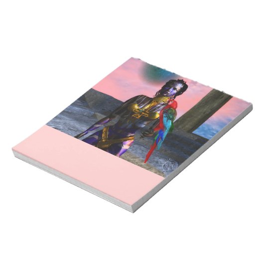 NORA CYBER WARRIOR UND MAKAW-Science Fiction Notizblock (Rotiert)