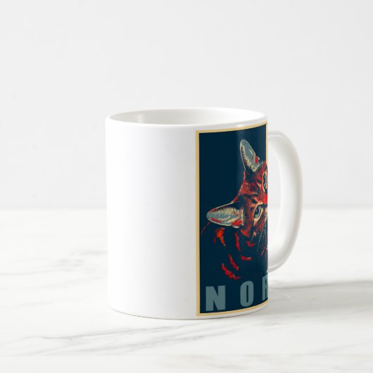 Nora die Klavier-Katze - Posterized Kaffeetasse (VorderseiteRechts)