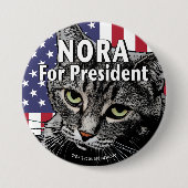 Nora für Präsidenten Button #7 (Vorderseite)